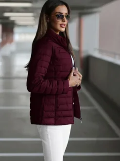 Hot Damen Jacke Dunkel Weinrot JS/16M9109/01Z Damen Steppjacken | Übergangsjacken
