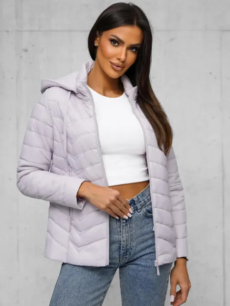 Online Damen Jacke Helles Lila JS/16M9238/35 Damen Steppjacken | Übergangsjacken