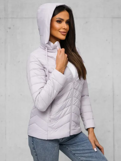 Online Damen Jacke Helles Lila JS/16M9238/35 Damen Steppjacken | Übergangsjacken