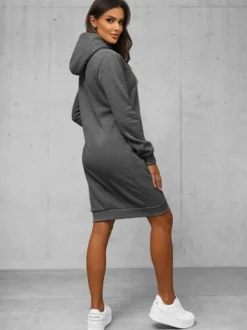 Sale Damen Kapuzenpullover Anthrazit JS/YS10005/5Z Damen Sweatshirts Ohne Print | Sweatshirts Ohne Kapuze