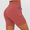 Sale Damen Kurze Leggings Burgund JS/XY24026S Damen Fitness | Kurze Leggings