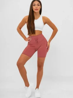 Sale Damen Kurze Leggings Burgund JS/XY24026S Damen Fitness | Kurze Leggings
