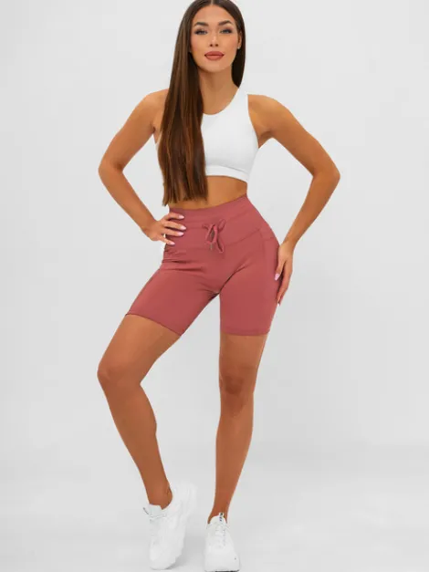 Sale Damen Kurze Leggings Burgund JS/XY24026S Damen Fitness | Kurze Leggings