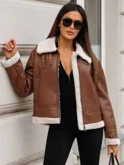 Discount Damen Lederjacke JS/11Z8176 Damen Lederjacken | Übergangsjacken
