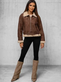 Clearance Damen Lederjacke O/81331Z Damen Lederjacken | Übergangsjacken