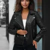Hot Damen Lederjacke JS/11Z8097Z Damen Lederjacken | Übergangsjacken