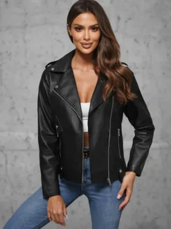 Clearance Damen Lederjacke JS/11Z8060 Damen Lederjacken | Übergangsjacken