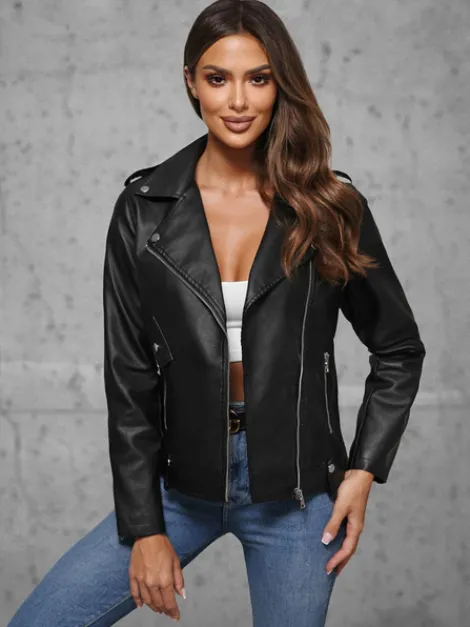 Clearance Damen Lederjacke JS/11Z8060 Damen Lederjacken | Übergangsjacken
