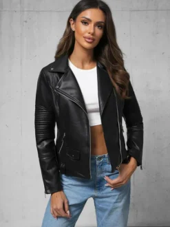 Online Damen Lederjacke JS/11Z8109 Damen Lederjacken | Übergangsjacken