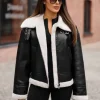 New Damen Lederjacke JS/11Z8176 Damen Lederjacken | Übergangsjacken