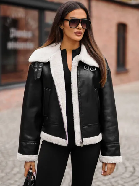 New Damen Lederjacke JS/11Z8176 Damen Lederjacken | Übergangsjacken