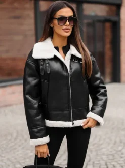 New Damen Lederjacke JS/11Z8176 Damen Lederjacken | Übergangsjacken