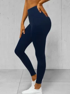New Damen Leggings Dunkelblau JS/1001Z Damen Fitness | Leggings Ohne Motiv