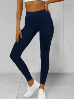 New Damen Leggings Dunkelblau JS/1001Z Damen Fitness | Leggings Ohne Motiv