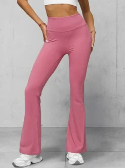 Best Damen Leggings mit Breiten Beinen Dunkelpink JS/17K588/111 Damen Weite Hosen | Leggings Ohne Motiv