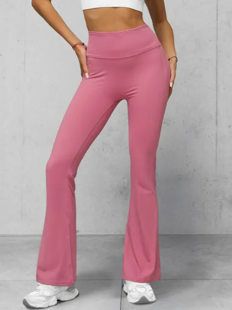 Best Damen Leggings mit Breiten Beinen Dunkelpink JS/17K588/111 Damen Weite Hosen | Leggings Ohne Motiv