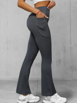 Best Damen Leggings mit Breiten Beinen Anthrazit JS/35K1603/5 Damen Fitness | Weite Hosen