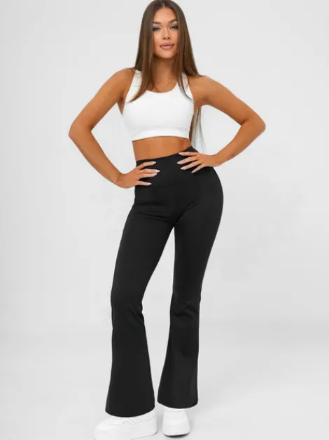 Clearance Damen Leggings mit Breiten Beinen JS/13K1810/3 Damen Weite Hosen | Leggings Ohne Motiv