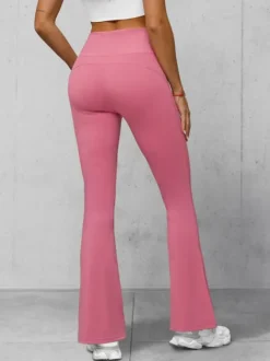 Best Damen Leggings mit Breiten Beinen Dunkelpink JS/17K588/111 Damen Weite Hosen | Leggings Ohne Motiv