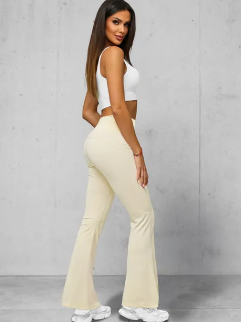 Outlet Damen Leggings mit Breiten Beinen JS/17K570/1 Damen Weite Hosen | Leggings Ohne Motiv