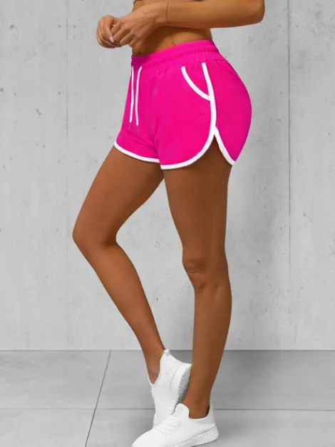 Discount Damen Shorts Dunkelpink JS/8K208/19 Damen Trainings Shorts | Sport Shorts