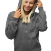 Best Damen Sweatshirt Anthrazit JS/W03Z Damen Sweatshirts Ohne Print | Sweatshirts Ohne Kapuze