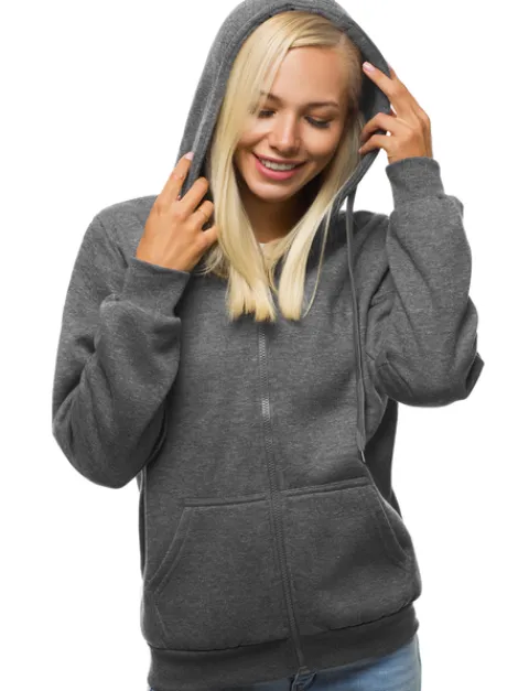 Best Damen Sweatshirt Anthrazit JS/W03Z Damen Sweatshirts Ohne Print | Sweatshirts Ohne Kapuze