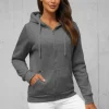Outlet Damen Sweatshirt Anthrazit JS/W03Z Damen Sweatshirts Ohne Print | Sweatshirts Ohne Kapuze