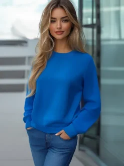 Clearance Damen Sweatshirt JS/W01Z Damen Sweatshirts Ohne Print | Sweatshirts Ohne Kapuze