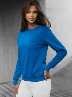 New Damen Sweatshirt JS/W01Z Damen Sweatshirts Ohne Print | Sweatshirts Ohne Kapuze