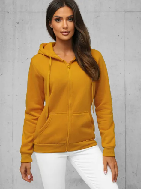 Discount Damen Sweatshirt Camel JS/W03Z Damen Sweatshirts Ohne Print | Sweatshirts Ohne Kapuze