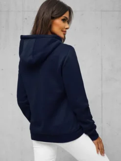 Hot Damen Sweatshirt Dunkelblau JS/W03Z Damen Sweatshirts Ohne Print | Sweatshirts Ohne Kapuze