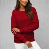 Fashion Damen sweatshirt JS/W01Z Damen Sweatshirts Ohne Print | Sweatshirts Ohne Kapuze