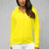 Online Damen Sweatshirt Gelb-Neon JS/W03Z Damen Sweatshirts Ohne Print | Sweatshirts Ohne Kapuze