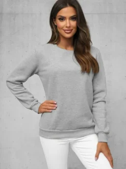 Outlet Damen Sweatshirt JS/W01Z Damen Sweatshirts Ohne Print | Sweatshirts Ohne Kapuze