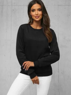 Fashion Damen Sweatshirt JS/W01Z Damen Sweatshirts Ohne Print | Sweatshirts Ohne Kapuze