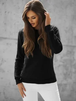Fashion Damen Sweatshirt JS/W01Z Damen Sweatshirts Ohne Print | Sweatshirts Ohne Kapuze