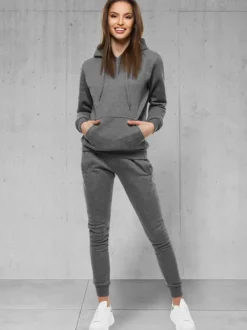Clearance Damen Trainingsanzug Anthrazit 18 Damen Trainingsanzüge Mit Kapuze