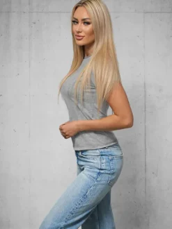 Best Damen T-shirt Anthrazit JS/8T1257/5 Damen T-shirts Ohne Motiv