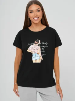 Clearance Damen T-shirt JS/95T2573/3 Damen T-shirts Mit Motiv