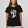 Discount Damen T-shirt JS/95T2575/3 Damen T-shirts Mit Motiv