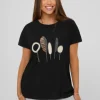 Clearance Damen T-shirt JS/95T2566/3 Damen T-shirts Mit Motiv