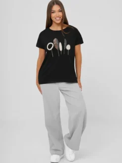 Clearance Damen T-shirt JS/95T2566/3 Damen T-shirts Mit Motiv