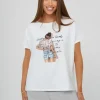 Discount Damen T-Shirt JS/95T2573/1 Damen T-shirts Mit Motiv