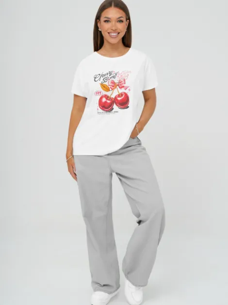 Clearance Damen T-Shirt JS/95T2568/1 Damen T-shirts Mit Motiv