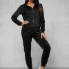 Online Damen Velours Sportanzug JS/35C1610/3 Damen Velours Trainingsanzüge | Trainingsanzüge Ohne Kapuze