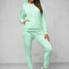 Sale Damen Velours Sportanzug O/8C1175/39Z Damen Velours Trainingsanzüge | Trainingsanzüge Mit Kapuze