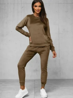 Outlet Damen Velours Sportanzug O/8C1173/162Z Damen Velours Trainingsanzüge | Trainingsanzüge Ohne Kapuze
