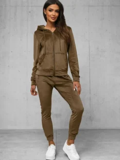 Fashion Damen Velours Sportanzug JS/8C1176/162Z Damen Velours Trainingsanzüge | Trainingsanzüge Mit Reißverschluss