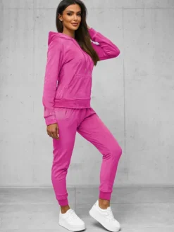 Clearance Damen Velours Sportanzug O/8C1175/19Z Damen Velours Trainingsanzüge